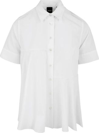 Aspesi Modello 5420 1307 - Dames - Overhemden - Wit - S - Leer - Overhemden