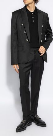 Balmain Wool Blazer, Mens, Black