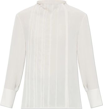 Victoria Beckham Asymmetrisch Sluitingshemd - Dames - Overhemden - Beige - XS - Overhemden