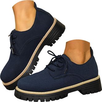 Generic Womens Slip On Loafers Platform Chunky Loafer Lug Sole Suede Work Business Casual Dress Shoes Orthopedic Loafers for Women Fashion Round Toe Comfortab