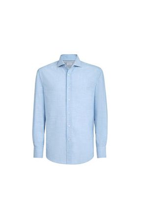 Brunello Cucinelli Oxford shirt in Azure at Nordstrom, Size Xxx-Large Eu