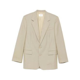 Saint Laurent Button-Fastening Patch-Pocket Blazer - female - Saint Laurent - Blazers - Green - XS - Jackets
