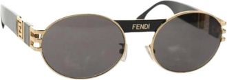 Fendi Pre-owned Accessories, female, Black, Size: ONE SIZE Pre-owned Metal Sunglasses