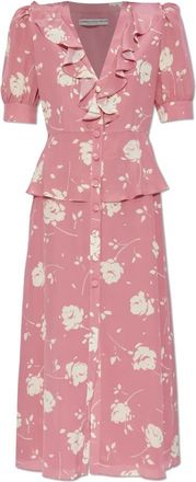 Alessandra Rich Zijden jurk - Dames - Casual kleedjes - Roze - 2XS - Satijn - Kleedjes