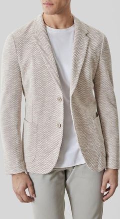 Robert Barakett Jett Knit Herringbone Sport Coat in Shadow Coral at Nordstrom, Size Xx-Large