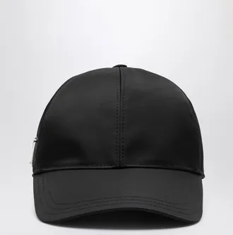 Prada Cappello da baseball nero in Re-Nylon