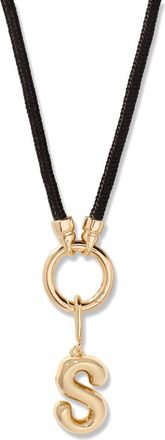 Brook & York Kai Initial Charm Necklace in Gold/Black S at Nordstrom