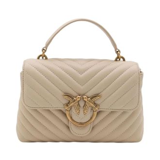Pinko Handbags, female, Beige, ONE SIZE, Top Handle Bag