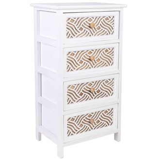 Wanderlust Deco Cajonera De Madera Blanca 40x29x73h Cm