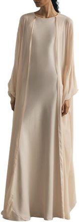 Reiss Flora Maxi Dress & Wrap Set in Cream at Nordstrom, Size 8 Us