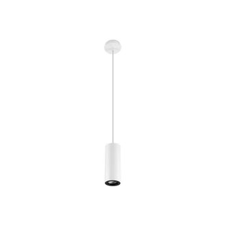 Netlighting Pipe 1 Light Slim Ceiling Pendant White 6.8cm GU10