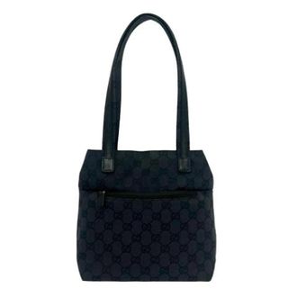 Gucci Pre-owned Shoulder Bags, female, Black, Size: ONE SIZE Pre-owned Vintage Canvas Shoulder Bag