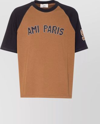 Ami cotton colorblock oversized t-shirt
