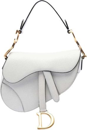 Dior Pre-owned Saddle Bag met D Accent - Dames - Vintage Schoudertas - Wit - ONE Size - Vintage