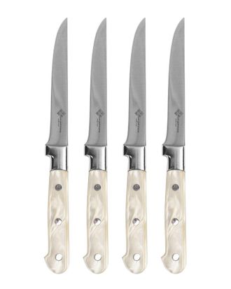 Au Nain Couteliers Set Of 4 Steak Knives With Pearlized Handles
