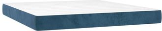 vidaXL Vidaxl - Colchón muelles ensacados terciopelo azul oscuro 160x200x20 cm