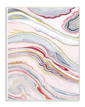 Stupell Industries Blue Pink Red Green Watercolor Marbling Abstract By Grace Popp