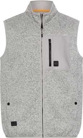 Camel Active Fleece Vest met Warme Voering - Heren - Bodywarmers - Grijs - 6XL - Katoen - Jassen