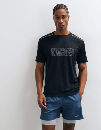 Nike Miler Dri-FIT pantaloncini 2-in-1 invernali da 5 pollici blu
