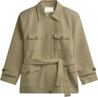 Frankie Shop Kelia Padded Utility Jacket - Dames - Zomerjassen - Groen - L - Katoen - Jassen