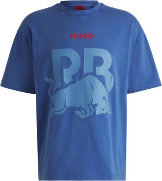 HUGO BOSS Hugo Unisex volwassen RB F1 Racing Grafisch T-Shirt met opdruk (Medium Blauw)