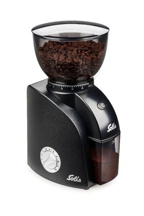Solis Solis - Scala Zero Static 1662 Molinillo De Caf&eacute; El&eacute;ctrico, Molinillo De Caf&eacute; Expreso Con 24 Ajustes De Grado De Molienda, Protecci&oacute;n Contra Caf&eacute; Est&aacute;