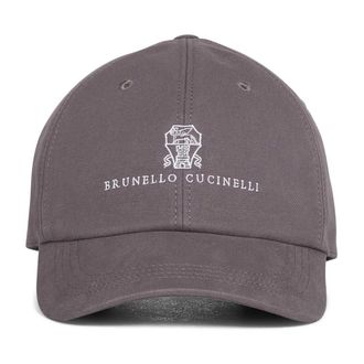 Brunello Cucinelli Baseball Cap - Heren - Petten - Bruin - L - Katoen - Accessoires