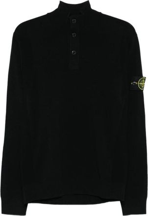 Stone Island Black T-shirt for Men Aw25 - male - Stone Island - Turtlenecks - Black - 3XL - Knitwear