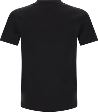 Saint Laurent Logo-Embroidered Cotton T-Shirt - Black