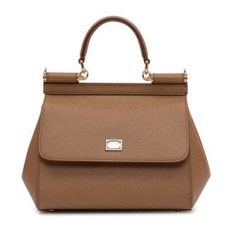 Dolce & Gabbana Handbags, female, Brown, Size: ONE SIZE Sicily Handbag