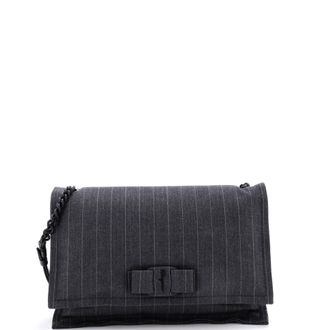 Ferragamo Viva Bow Flap Bag Printed Leather Medium