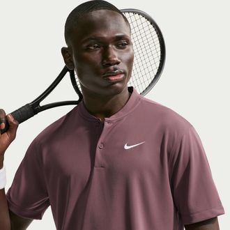 Nike Mens Court Dri-FIT Tennis Blade Polo in Purple | DJ4167-502