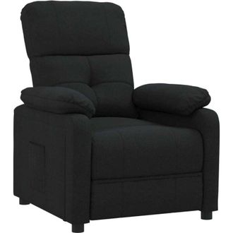 vidaXL Sill&oacute;n Reclinable De Tela Negro Vidaxl