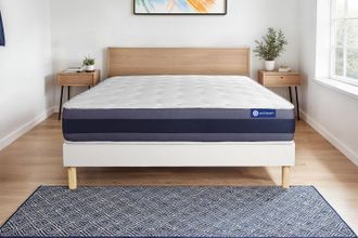Actisom Somier Blanco + Colch&oacute;n Con Espuma Viscoel&aacute;stica 120 X 195