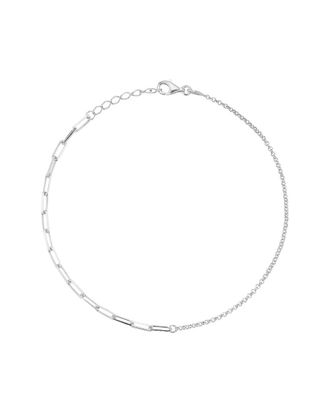 Sphera Milano Silver Mixed Chain Anklet