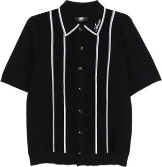 Amiri Camicia con inserto a righe - Nero