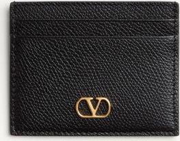 Valentino Garavani Portacarte VLogo Signature In Vitello Granato Donna NERO UNI