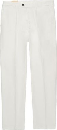 Fortela Kent Cotton Indigo Rinse Chino Trousers in White at Nordstrom, Size 36 Eu