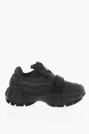 Off-white Slip-On GLOVE Leather and Fabric Solid-Color Sneakers with Chunky Sole Off-White