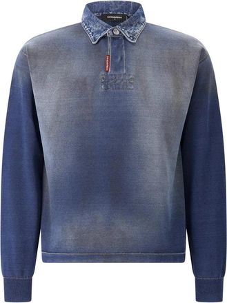 Dsquared2 Polo Shirts - Heren - Polos - Blauw - M - Denim - Tops