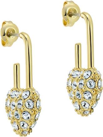Ted Baker Payton Crystal Padlock Drop Earrings in Gold Tone/Clear Crystal at Nordstrom