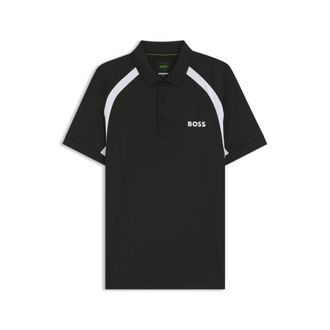 BOSS Active Quick-dry slim-fit polo shirt with four-way stretch