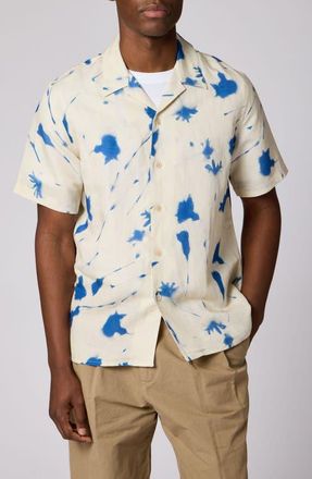Paul Smith Casual Fit Camp Shirt in 02 Off White at Nordstrom, Size X-Large