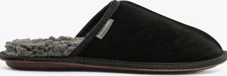 Dunlop Mens Dunlop TAYLOR Mens Suede Mule Slippers Black - Size: 10