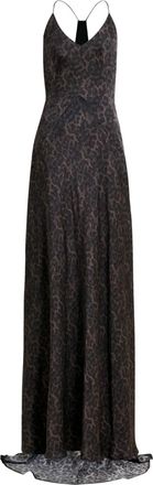 Essentiel Idont leopard-print maxi dress - Black