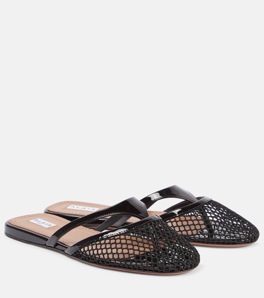 SALE【Alaia】パネル アンクルストラップ パンプス セール】 スクエアトゥ アンクルストラップ パンプス （パンプス