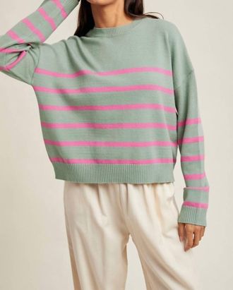 Wishlist Summers End Sweater In Dark Sage