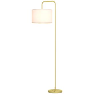 HOMCOM Homcom Lampada Moderna Arcuata In Acciaio E Poliestere, Oro
