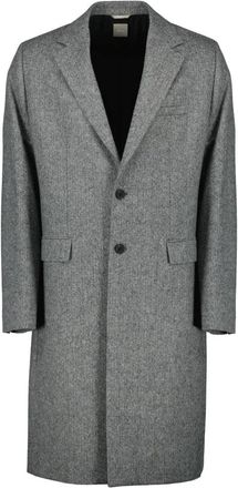 Dior Enkelrijige Jas - Heren - Mantel - Grijs - L - Wol - Jassen