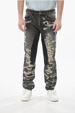 Givenchy Distressed Regular-Fit Jeans with 20cm Patches size 30